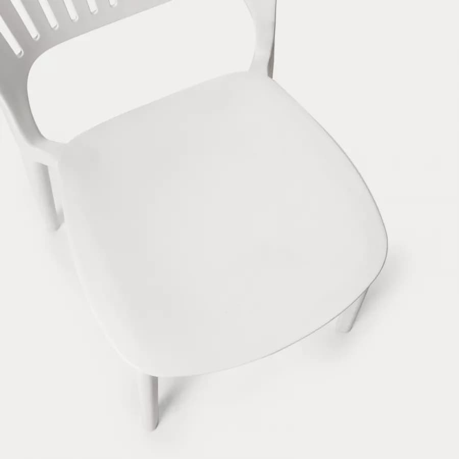 Sedia da giardino impilabile in polipropilene bianco - Yessir