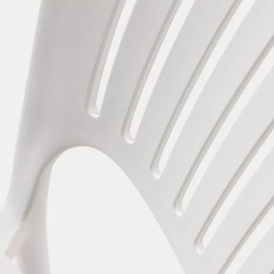 Sedia da giardino impilabile in polipropilene bianco - Yessir