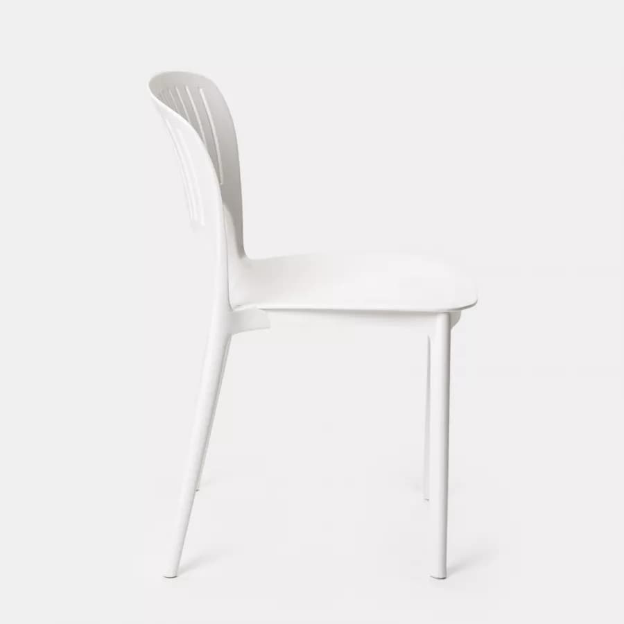 Sedia da giardino impilabile in polipropilene bianco - Yessir