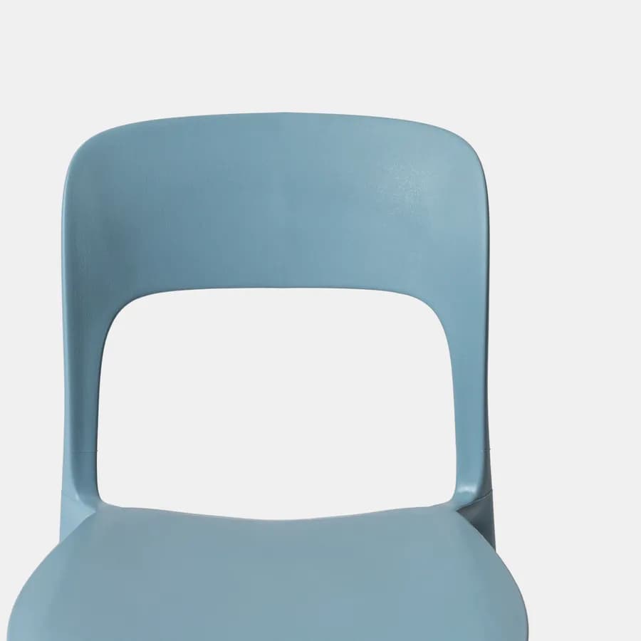 Sedia da giardino impilabile in polipropilene blu - Arabella