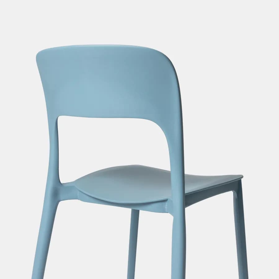 Sedia da giardino impilabile in polipropilene blu - Arabella