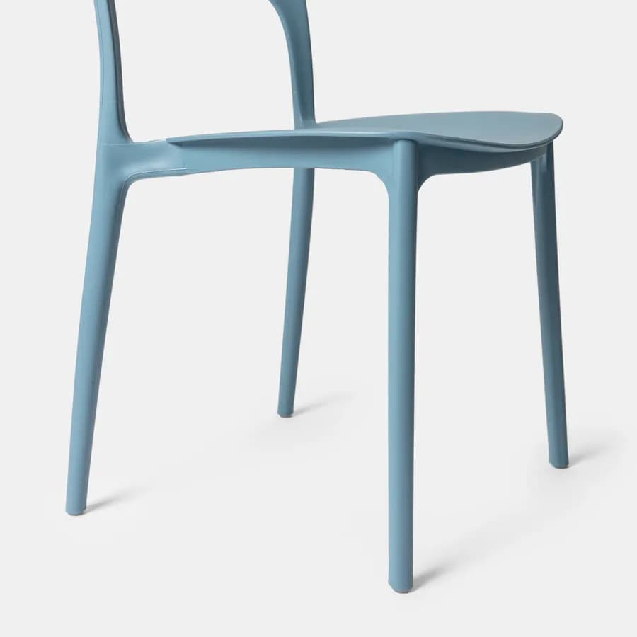 Sedia da giardino impilabile in polipropilene blu - Arabella