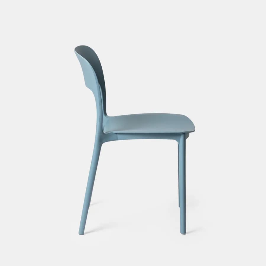 Sedia da giardino impilabile in polipropilene blu - Arabella