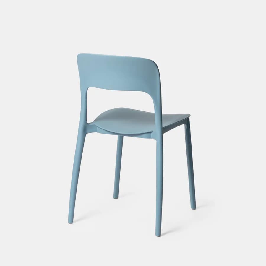 Sedia da giardino impilabile in polipropilene blu - Arabella
