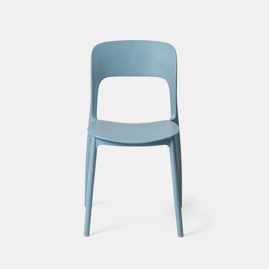 Sedia da giardino impilabile in polipropilene blu - Arabella