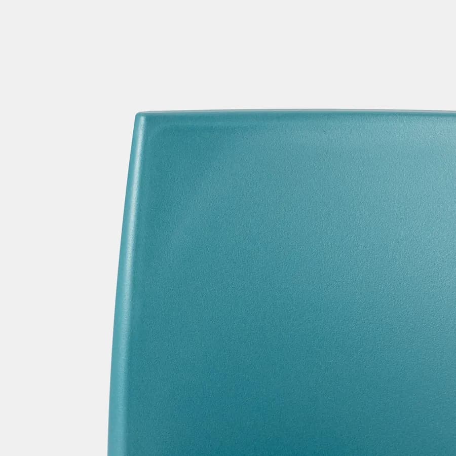 Sedia da giardino squadrata in polipropilene blu maldive - Vamos