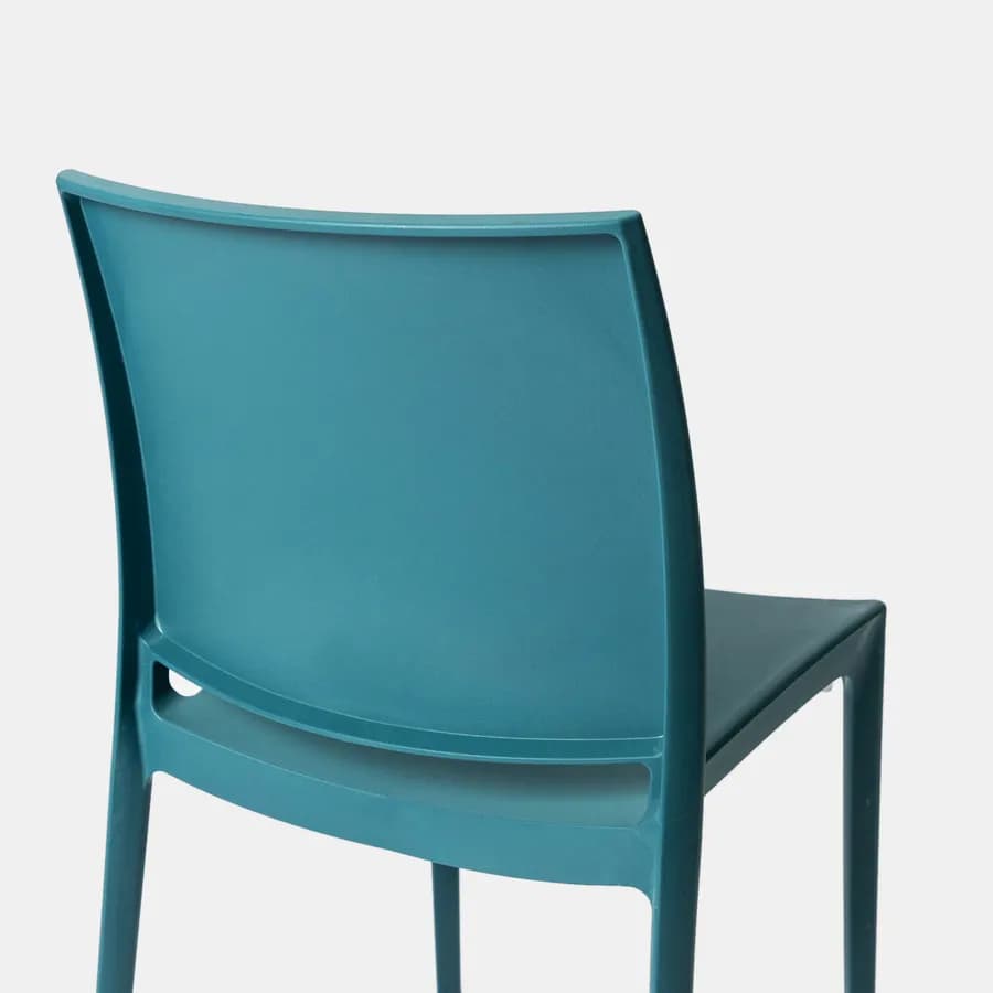 Sedia da giardino squadrata in polipropilene blu maldive - Vamos