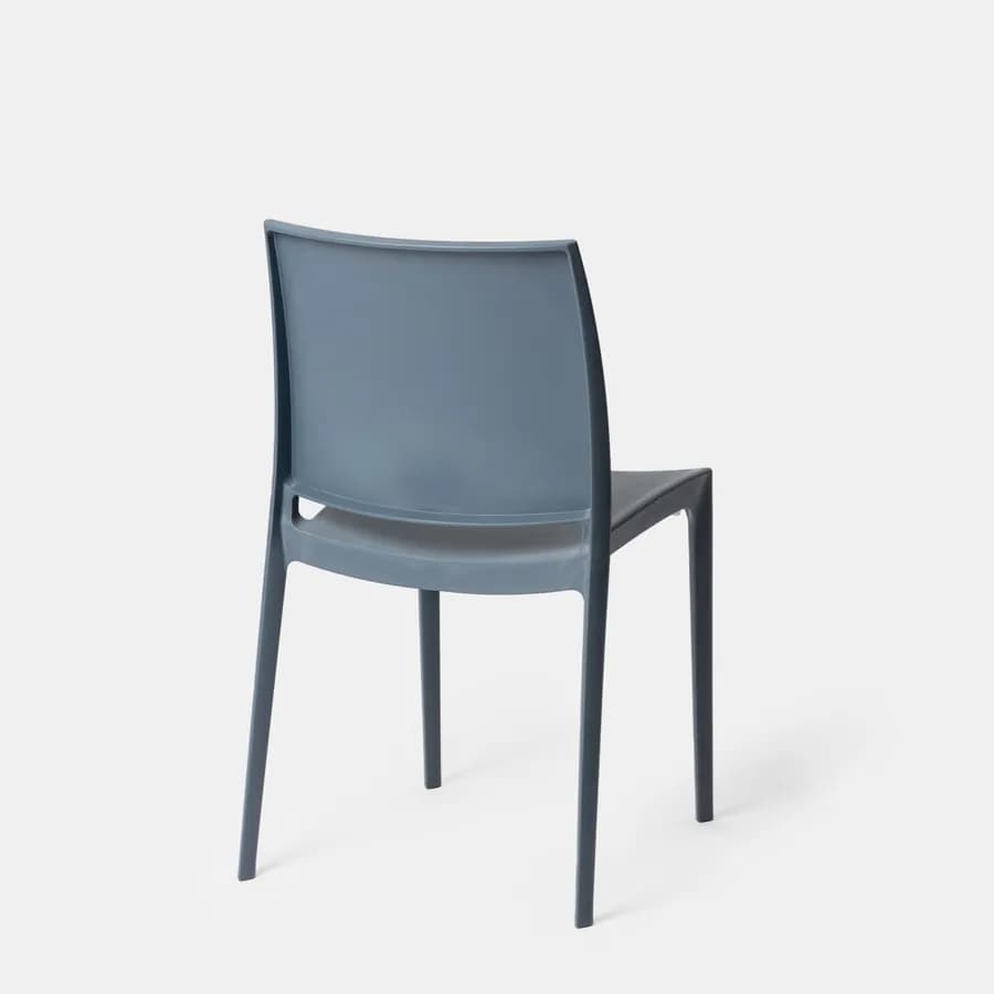 Sedia da giardino squadrata in polipropilene blu - Vamos