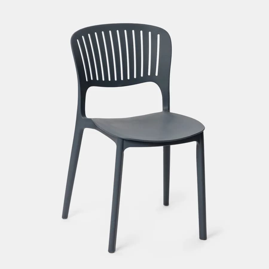 Sedia da giardino impilabile in polipropilene blu oceano - Yessir