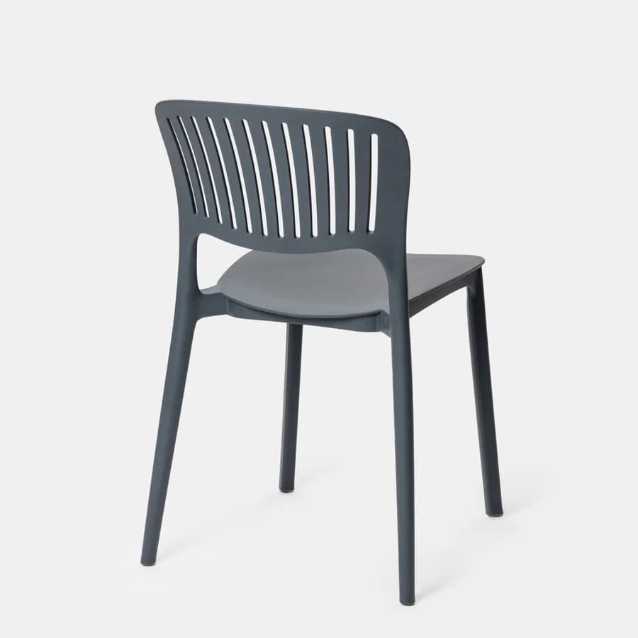 Sedia da giardino impilabile in polipropilene blu oceano - Yessir