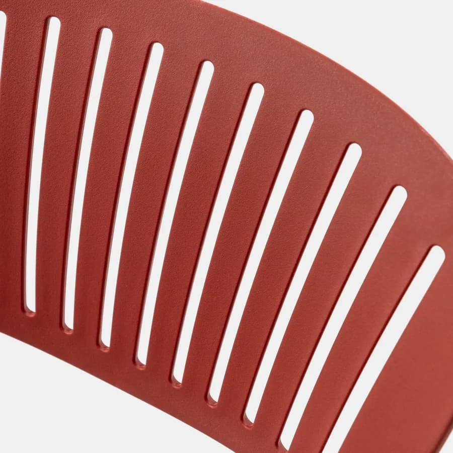 Sedia da giardino impilabile in polipropilene rosso - Yessir