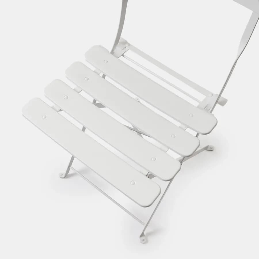 Sedia da giardino pieghevole in metallo bianco - Atelier