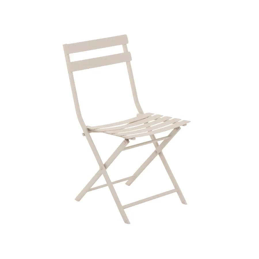 Sedia pieghevole da esterno in acciaio beige - Atelier