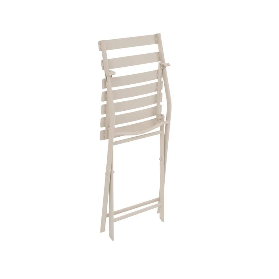Sedia pieghevole da esterno in acciaio beige - Atelier
