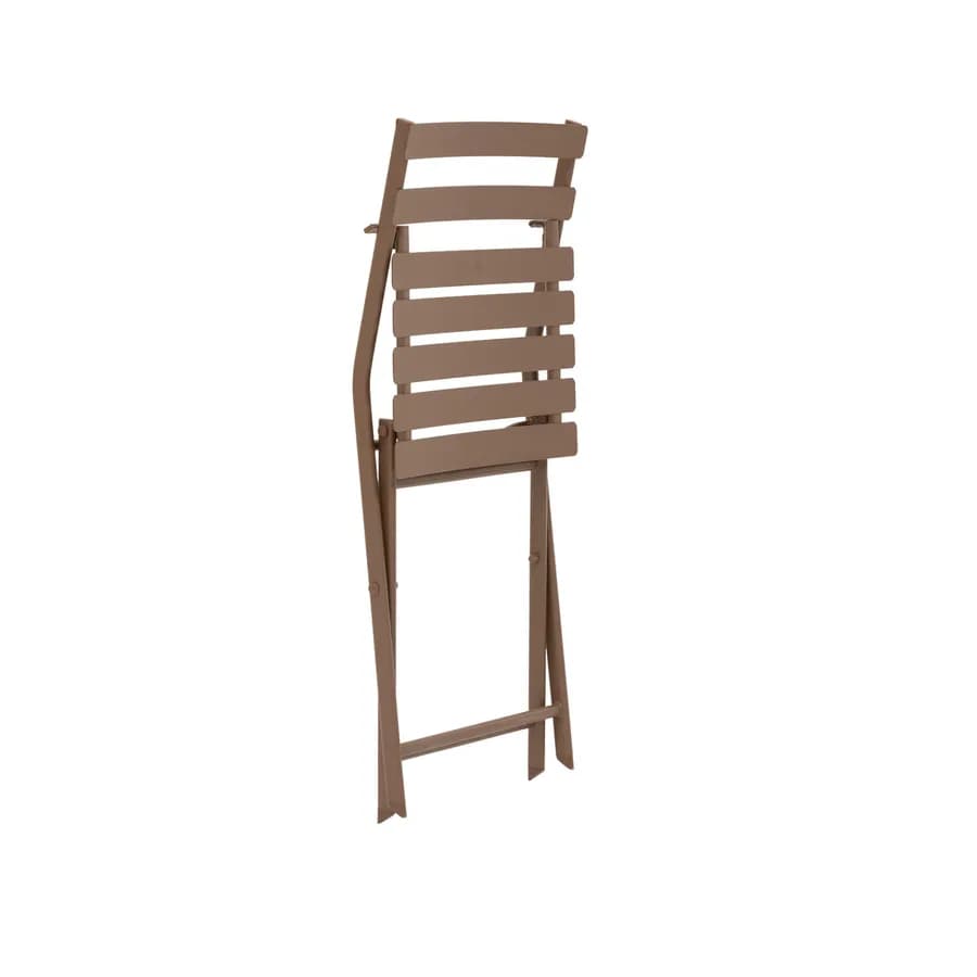 Sedia pieghevole da esterno in acciaio bronzo - Atelier