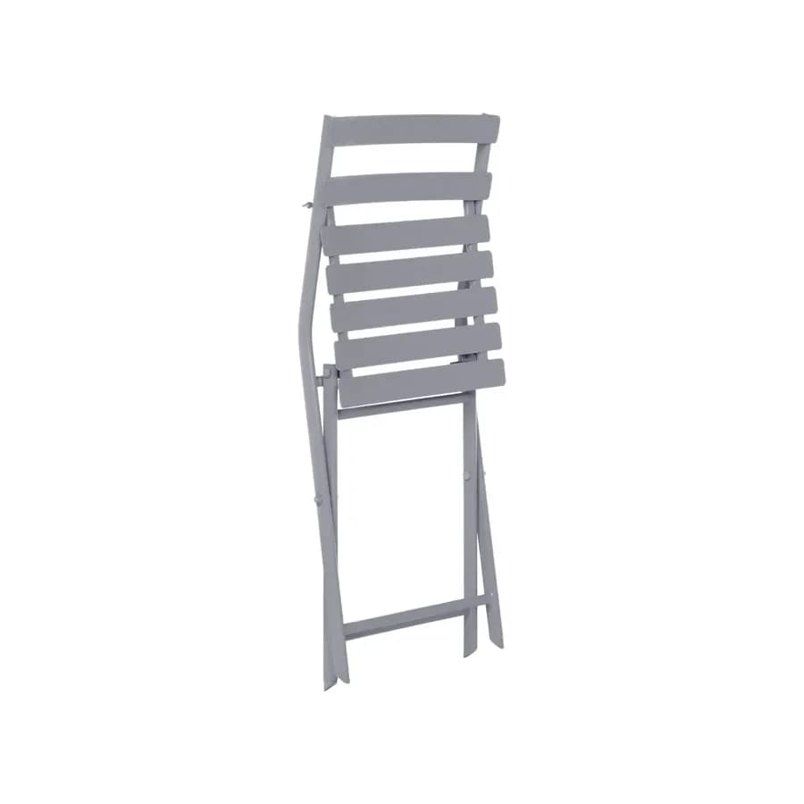 Sedia pieghevole da esterno in acciaio grigio quarzo - Atelier