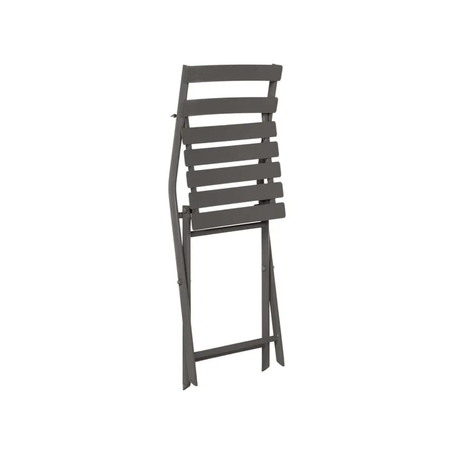 Sedia pieghevole da esterno in acciaio grigio - Atelier