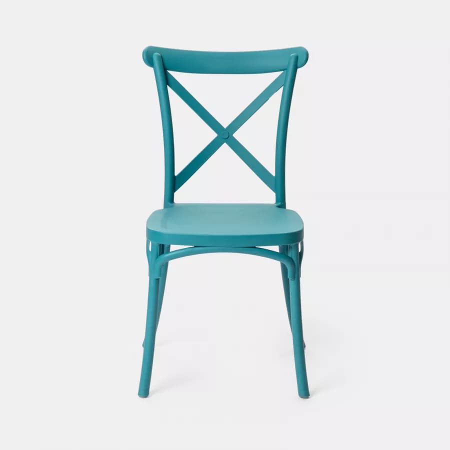 Sedia da interno impilabile in polipropilene blu maldive - Demetra