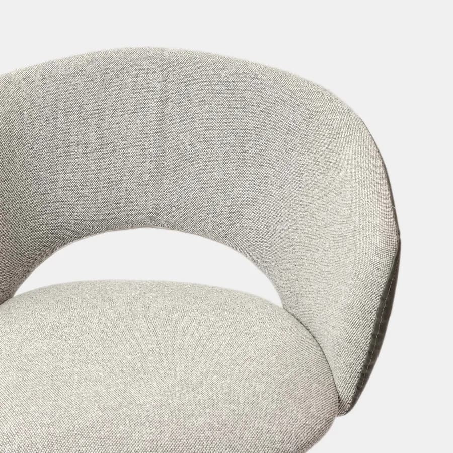 Sedia girevole da ufficio in tessuto effetto maglia grigio chiaro con schienale in similpelle grigio - Valzer