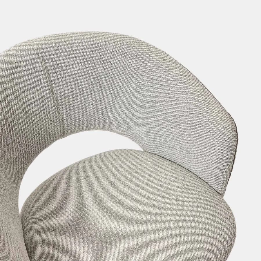 Sedia girevole da ufficio in tessuto effetto maglia grigio chiaro con schienale in similpelle grigio - Valzer