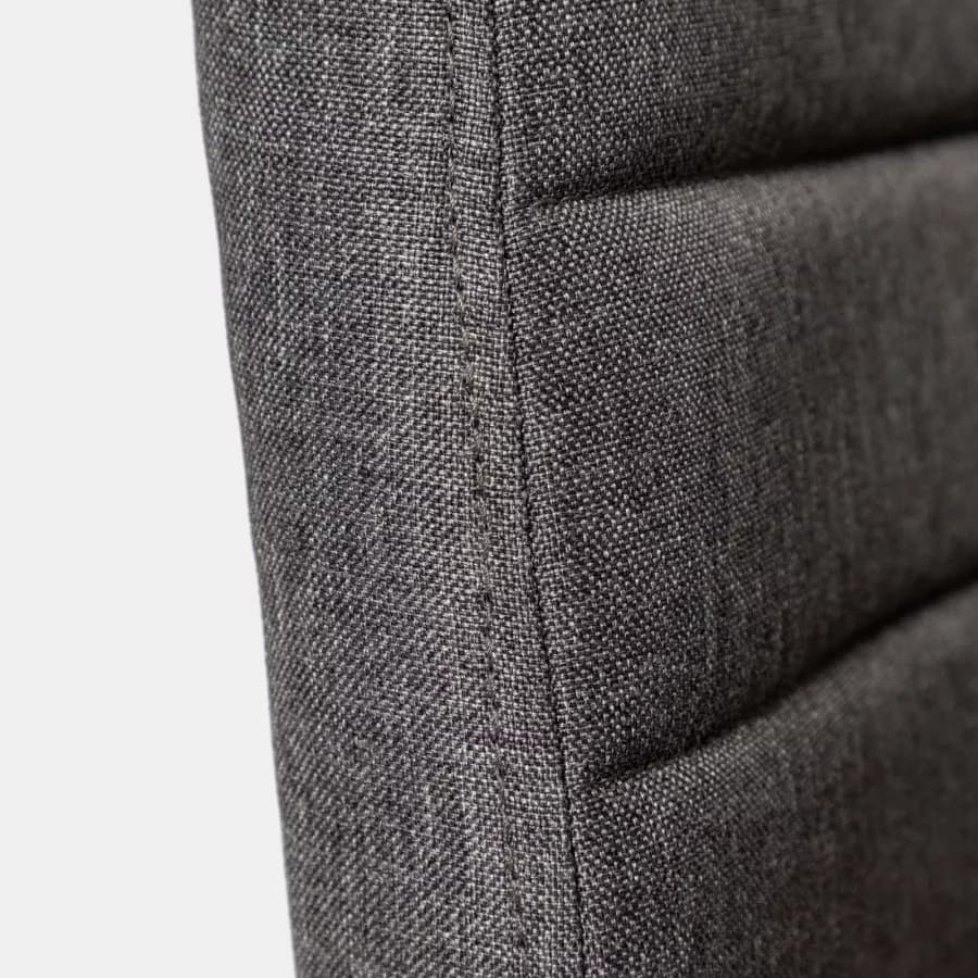 Sedia girevole da ufficio in tessuto grigio con altezza regolabile e base in nylon - Tamara