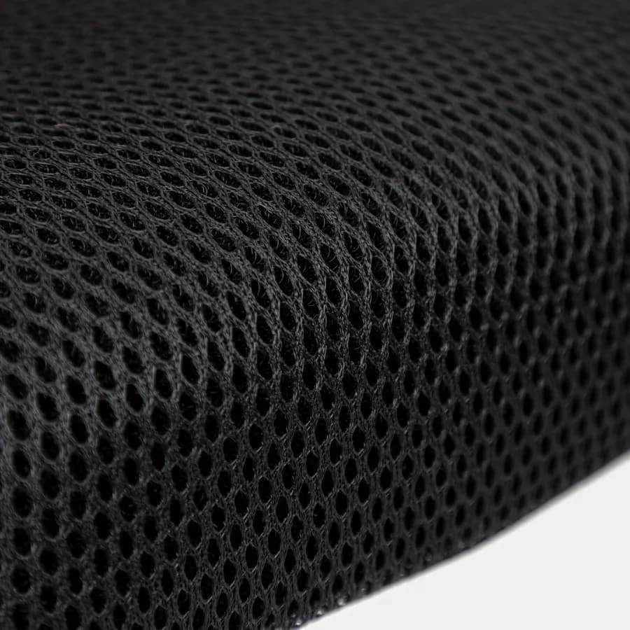 Sedia da ufficio girevole in tessuto mesh nero e schienale traspirante blu - Storex