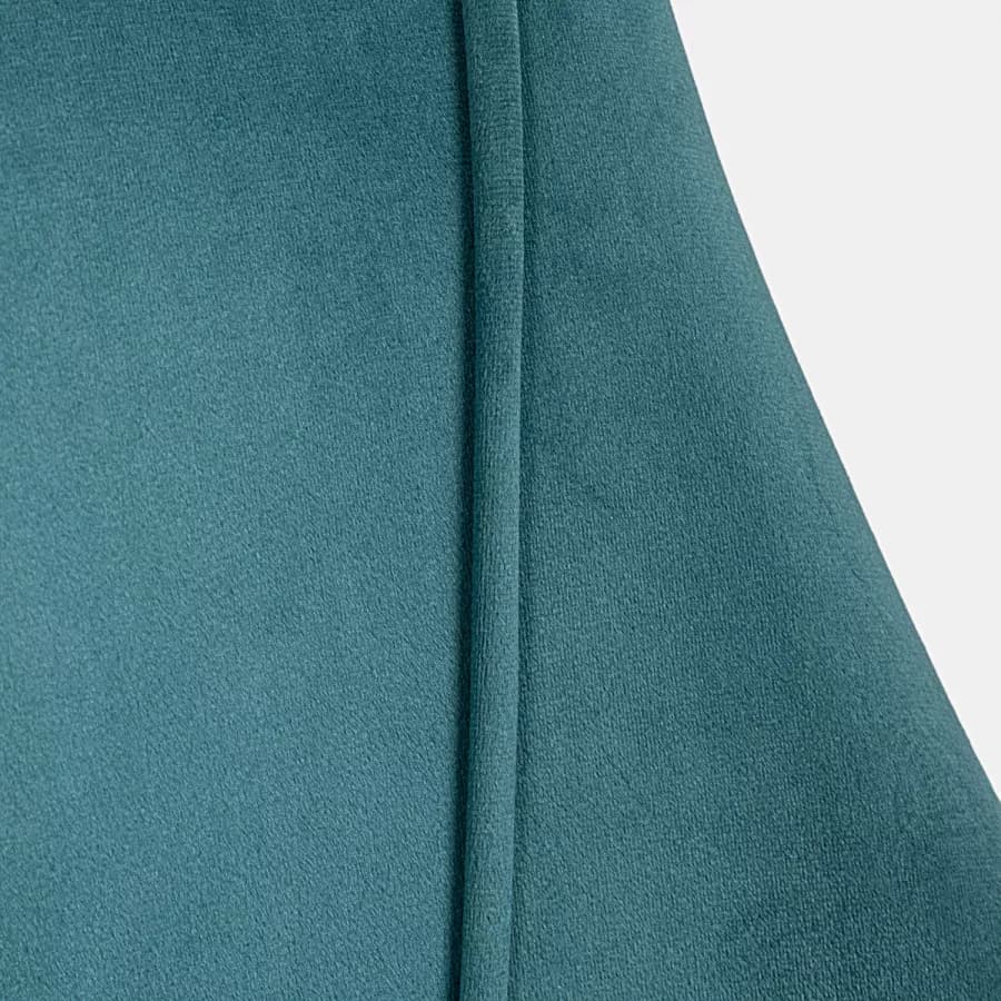 Sedia da ufficio girevole in velluto blu petrolio con base in metallo nero - Iupak Roller