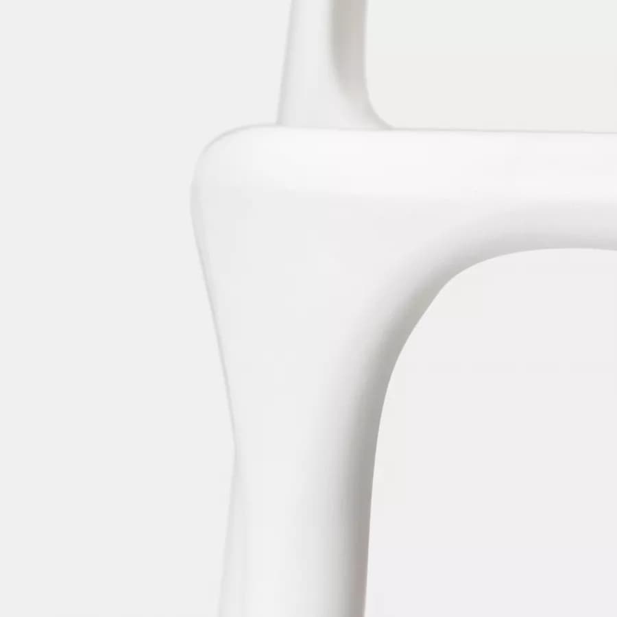 Sedia impilabile con braccioli design in polipropilene bianco - Dibra