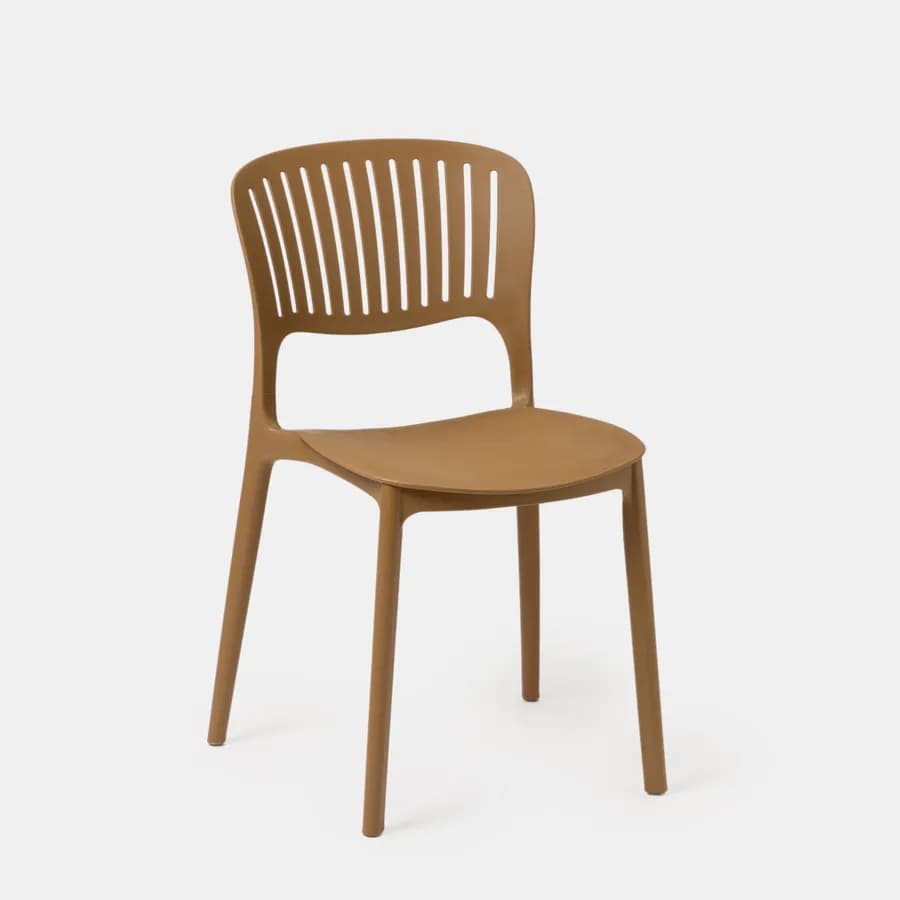 Sedia impilabile in polipropilene cappuccino - Yessir