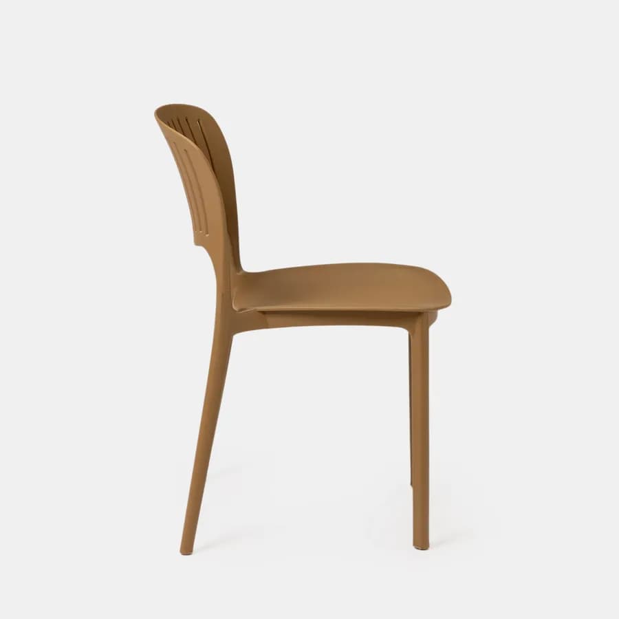Sedia impilabile in polipropilene cappuccino - Yessir