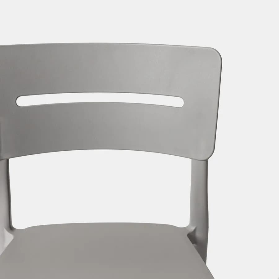 Sedia impilabile in polipropilene grigio - Deanna