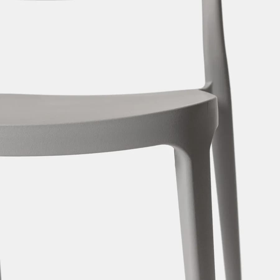 Sedia impilabile in polipropilene grigio - Deanna