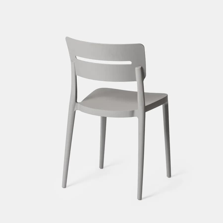 Sedia impilabile in polipropilene grigio - Deanna