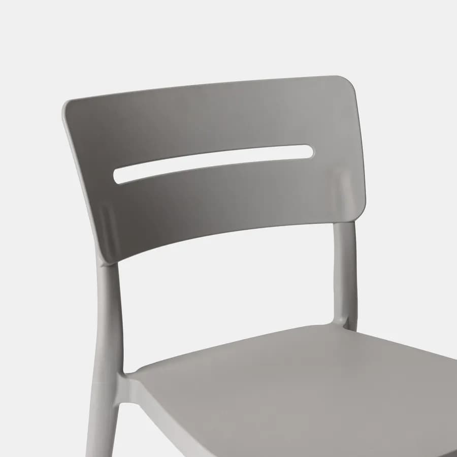 Sedia impilabile in polipropilene grigio - Deanna