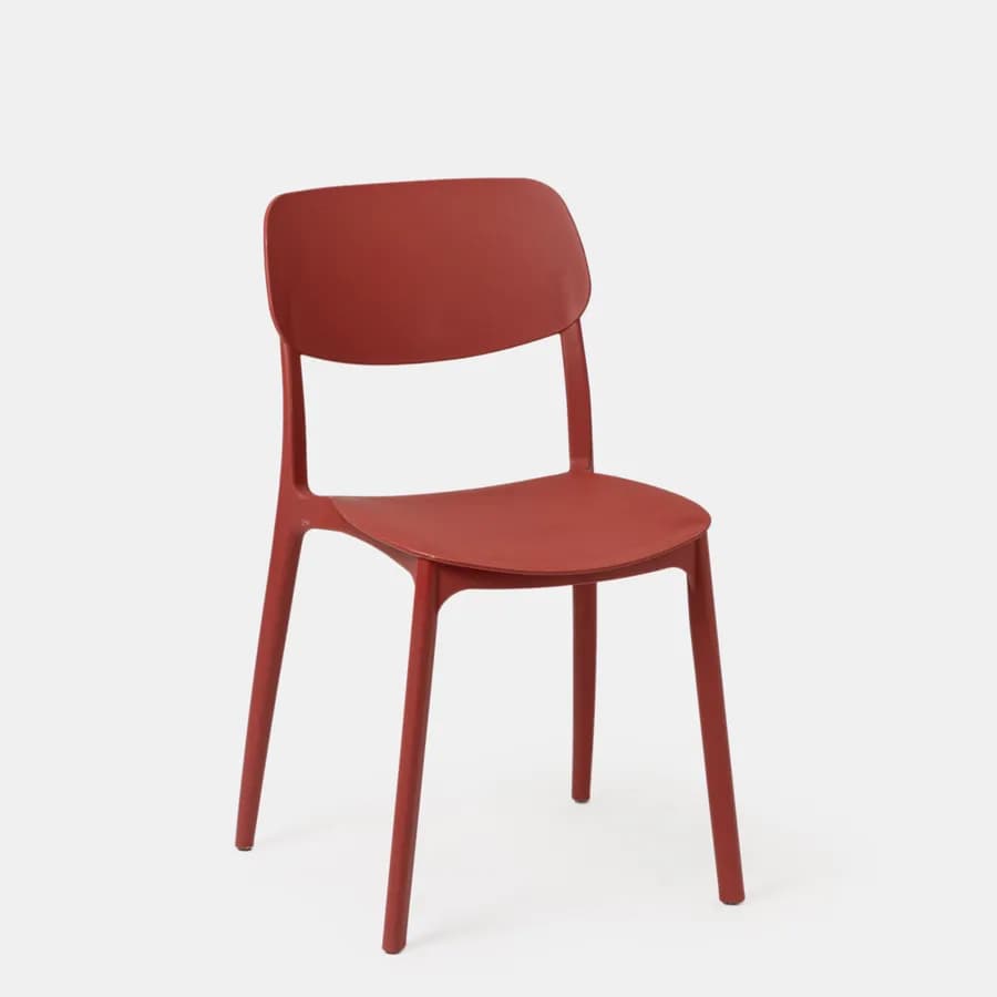 Sedia impilabile in polipropilene rosso - Istria