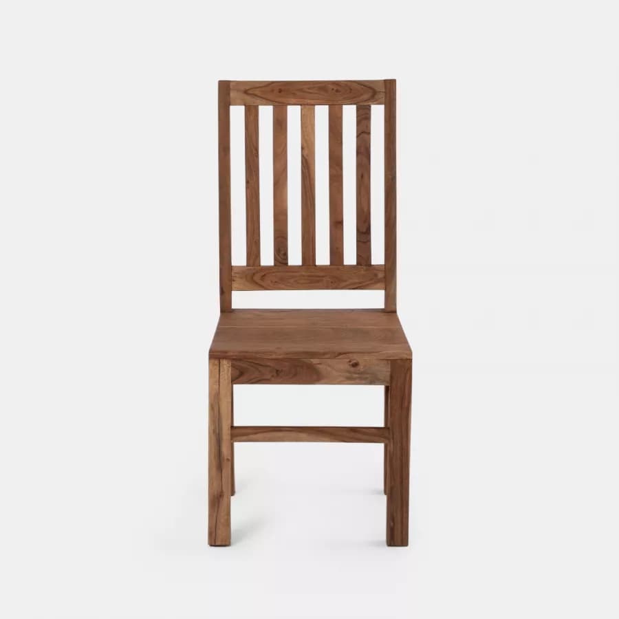 Sedia in legno con schienale a doghe - Freia Acacia