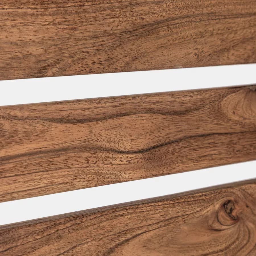 Sedia in legno di acacia bianco e rovere chiaro - Freia Stone