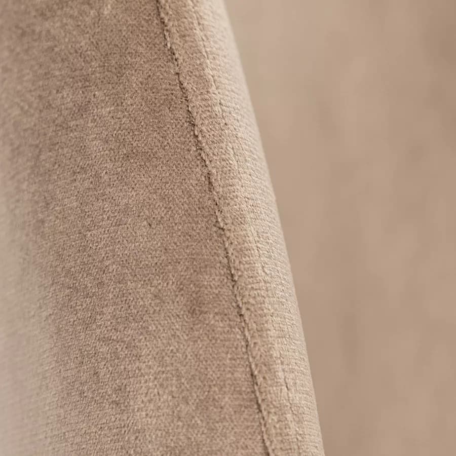 Sedia in velluto tortora con gambe in metallo cromo - Zilla