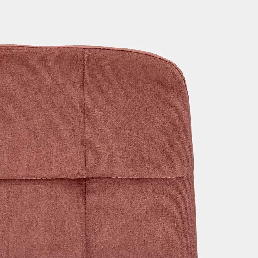 Sedia in velluto trapuntato rosa antico - Alys