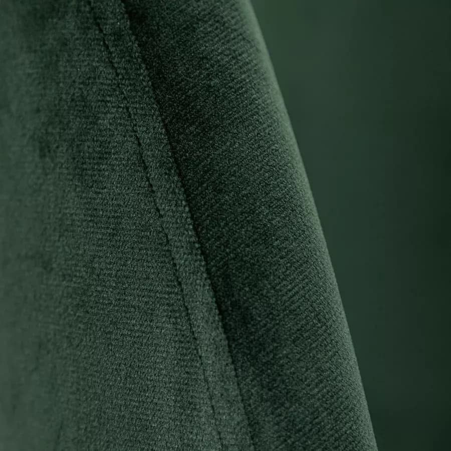 Sedia in velluto verde scuro con gambe oro - Melt