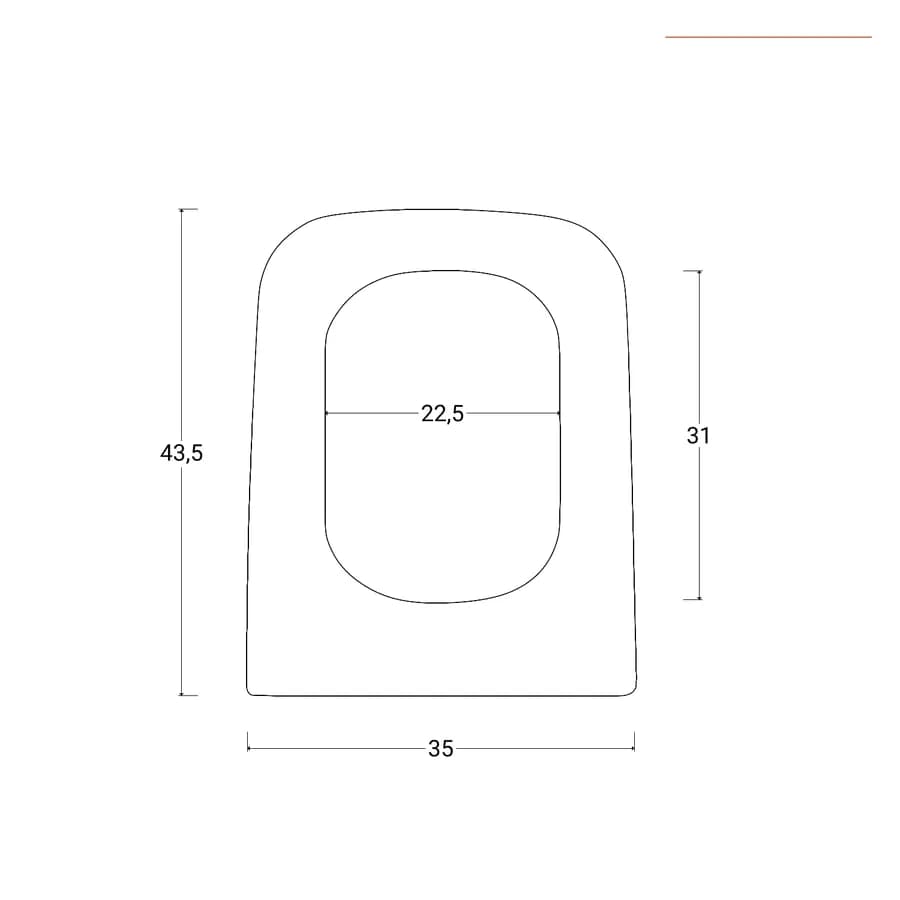 Sedile copriwc chiusura Soft Close compatibile con sanitari serie Tidix