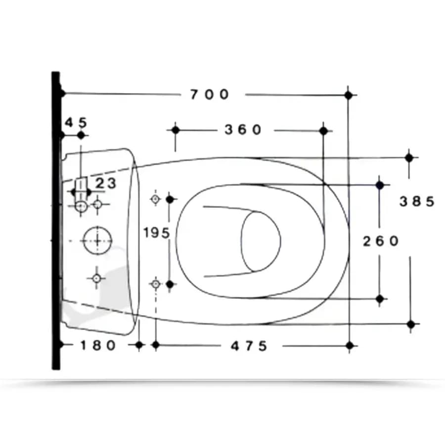 Sedile copriwc in legno bianco compatibile con vaso Serie Aretusa di Cesame