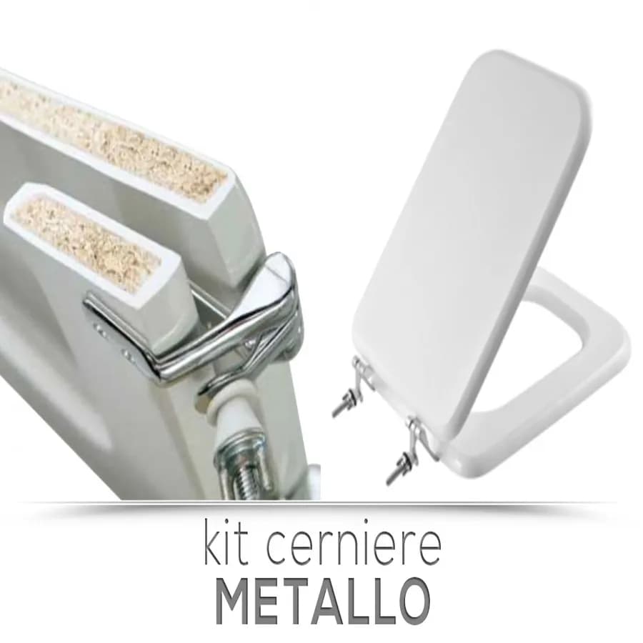 Sedile copriwc in legno bianco europeo compatibile con la serie Conca di Ideal Standard