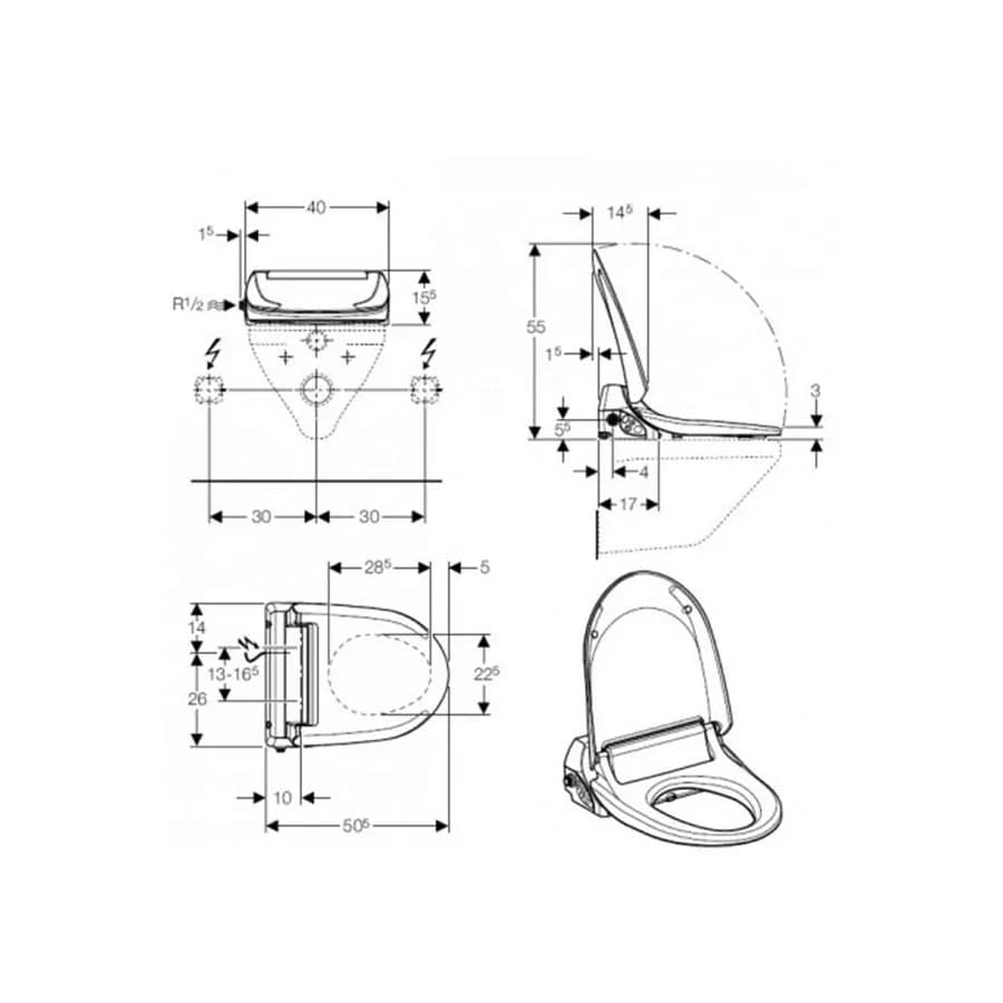 Sedile copriwc multifunzione Serie Aquaclean 4000 - Pozzi Ginori