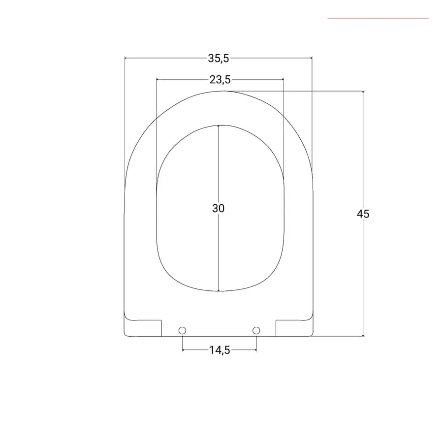 Sedile copriwc SoftClose bianco lucido per vaso serie Volga