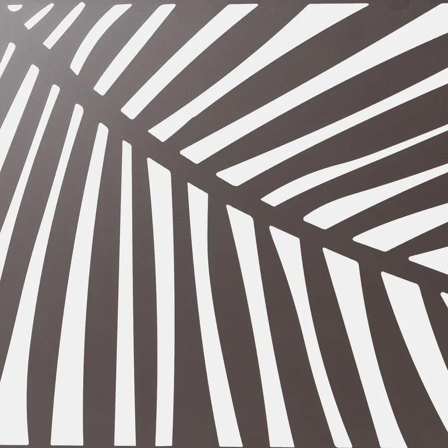 Separé triplo da giardino 300x30x180h cm con disegno tropicale in acciaio bronzo - Callen