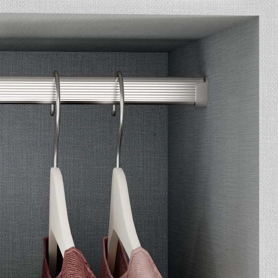 Set 2 barre appendiabiti per armadio 75 cm riducibile in alluminio anodizzato opaco - Reduko