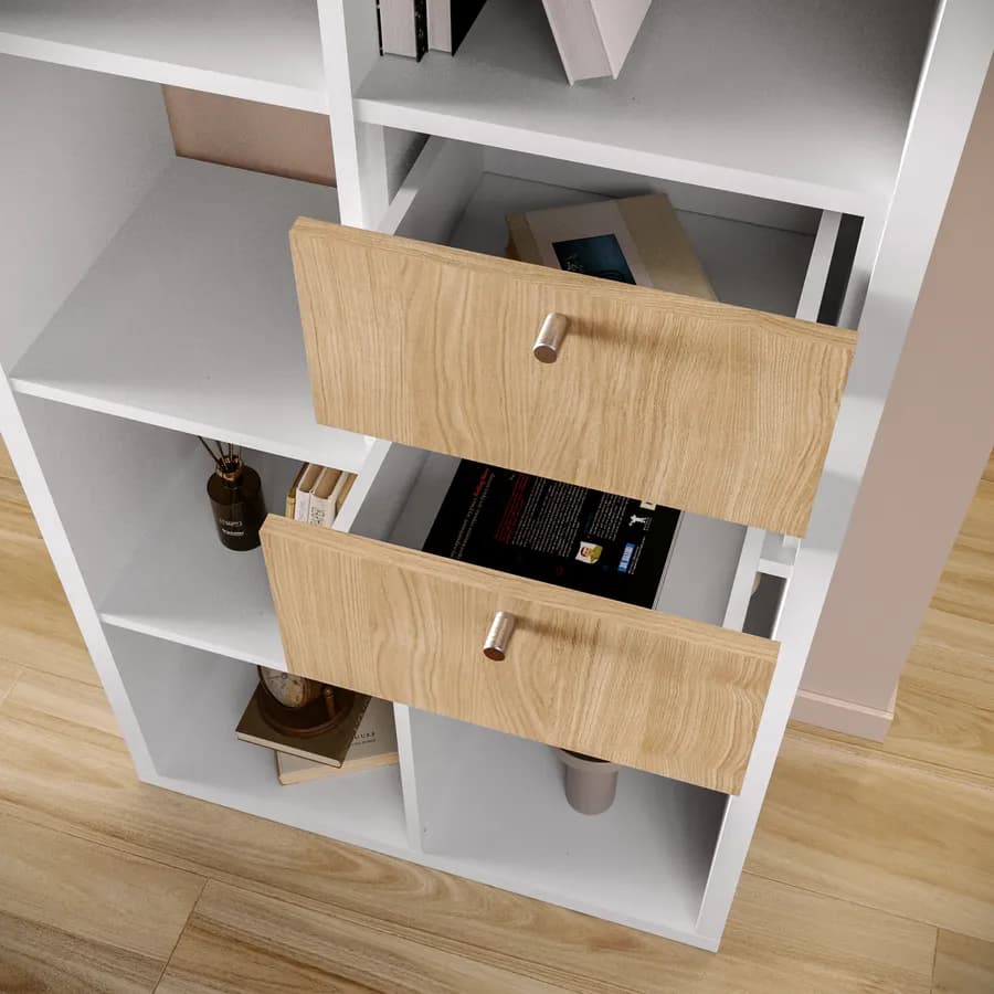Set 2 cassetti effetto rovere per libreria modulare - Tactik