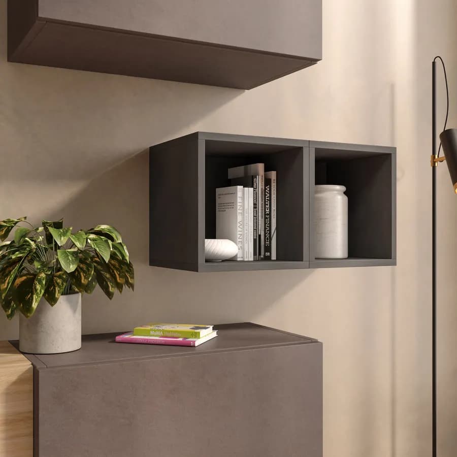 Set 2 cubi pensili 27x28h cm color lava - Clary