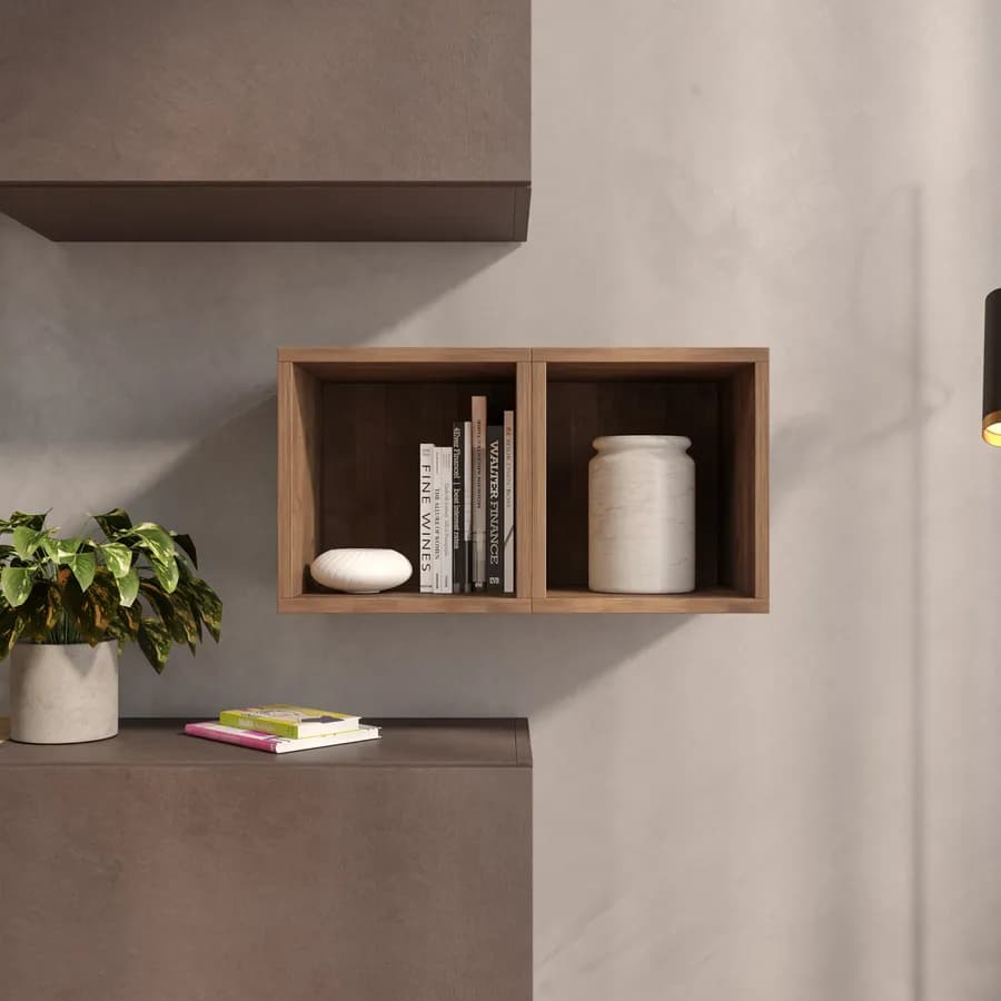 Set 2 cubi pensili 27x28h cm color mercure - Clary